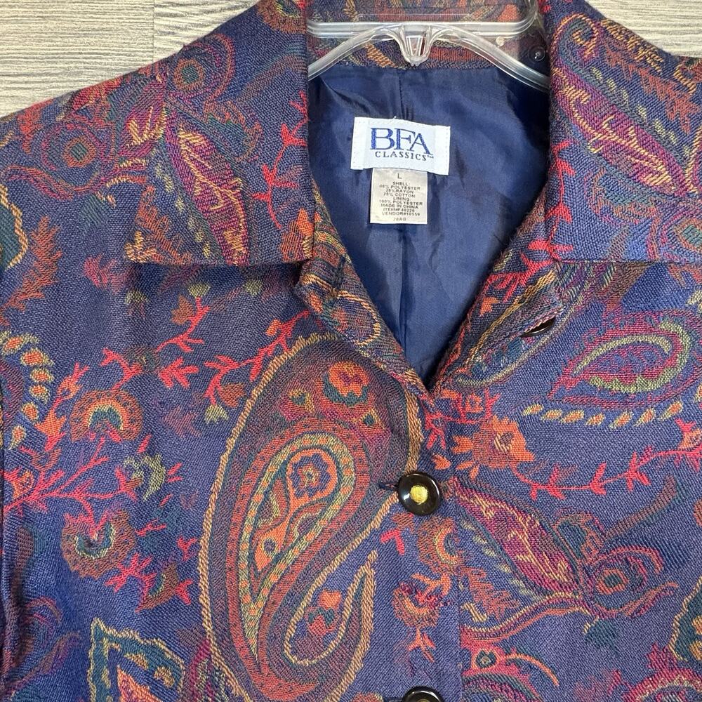 Bfa Classics Button Up Collared Blazer Jacket Sz … - image 2